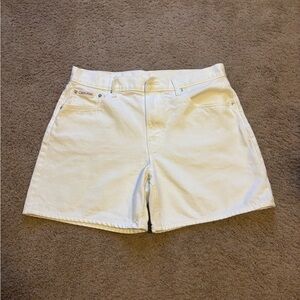 Calvin Klein White Denim Shorts